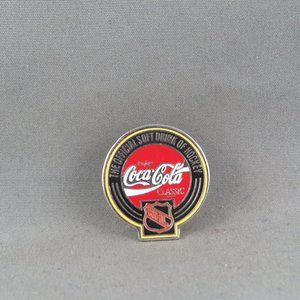 Vintage Hockey Pin - Coca-Cola NHL Sponsor - Stamped Pin